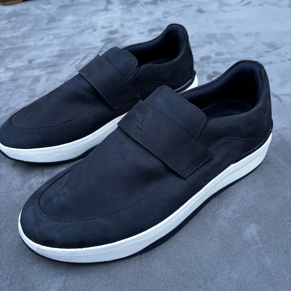 Wolf & Shepherd Baller Loafer Size 10 Mens Slip On Sneaker Nubuck Navy Blue